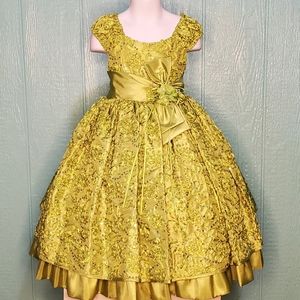 ❤ Princess Green embroidered parties wedding Easter